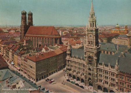 München - Rathaus mit Frauenkirche - 1961 München - Rathaus mit Frauenkirche - 1961