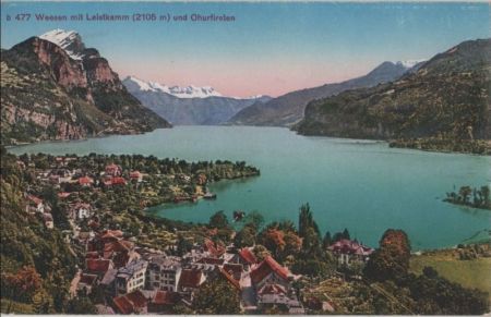 Schweiz - Weesen - mit Leistkamm - ca. 1920 Schweiz - Weesen - mit Leistkamm - ca. 1920