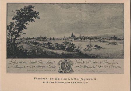 Frankfurt Main - Zu Goetehs Jugendzeit, nach Koller (1776) - ca. 1965 Frankfurt Main - Zu Goetehs Jugendzeit, nach Koller (1776) - ca. 1965