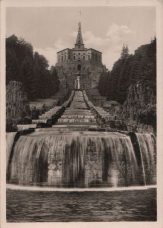 Kassel-Wilhelmshöhe - Herkules mit Kaskaden - ca. 1955 Kassel-Wilhelmshöhe - Herkules mit Kaskaden - ca. 1955