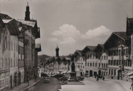 Bad Tölz - historische Marktstraße - ca. 1955 Bad Tölz - historische Marktstraße - ca. 1955
