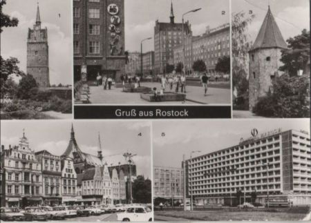 Rostock - u.a. Ernst-Thälmann-Platz - 1980 Rostock - u.a. Ernst-Thälmann-Platz - 1980