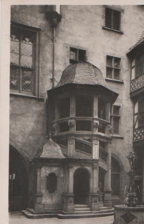 Frankfurt - Wendeltreppe im Römerhof - ca. 1955 Frankfurt - Wendeltreppe im Römerhof - ca. 1955