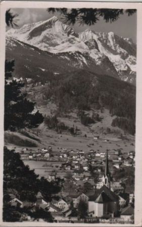 Garmisch-Partenkirchen - gegen Alpspitze - ca. 1950 Garmisch-Partenkirchen - gegen Alpspitze - ca. 1950