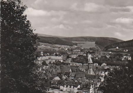 Hann. Münden - Blick auf die Stadt - 1954 Hann. Münden - Blick auf die Stadt - 1954