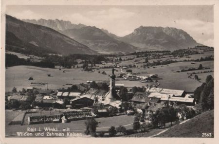 Reit im Winkl - mit Wilden und Zahmen Kaiser - ca. 1955 Reit im Winkl - mit Wilden und Zahmen Kaiser - ca. 1955