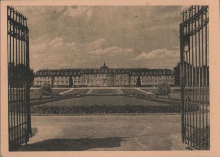 Ludwigsburg - Schloss, Südseite durch Tor - ca. 1950 Ludwigsburg - Schloss, Südseite durch Tor - ca. 1950