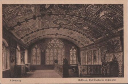 Lüneburg - Rathaus, Rathauslaube, Südseite - ca. 1950 Lüneburg - Rathaus, Rathauslaube, Südseite - ca. 1950