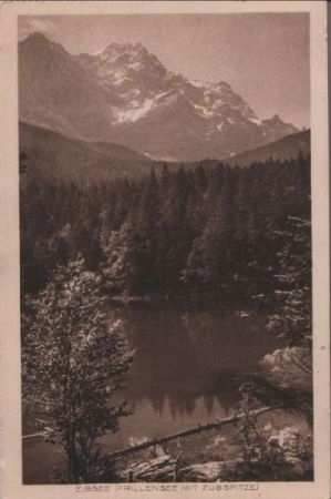 Eibsee - Frillensee mit Zugspitze - ca. 1940 Eibsee - Frillensee mit Zugspitze - ca. 1940