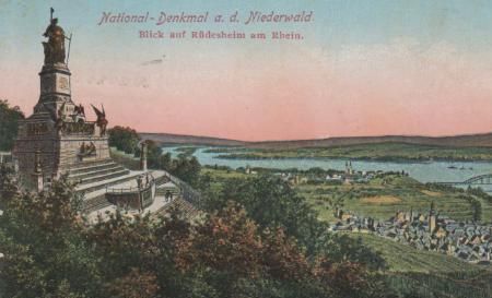 Niederwald - Blick auf Rüdesheim - 1924 Niederwald - Blick auf Rüdesheim - 1924