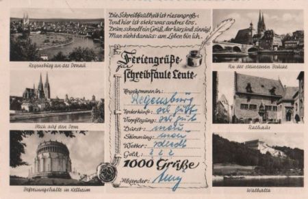 Regensburg - u.a. Blick auf den Dom - 1955 Regensburg - u.a. Blick auf den Dom - 1955