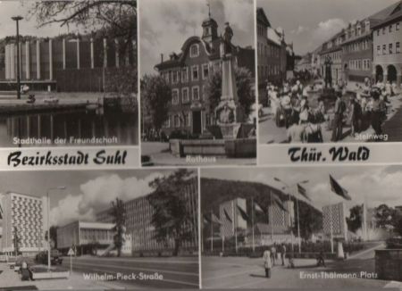 Suhl - u.a. Stadthalle der Freundschaft - 1977 Suhl - u.a. Stadthalle der Freundschaft - 1977