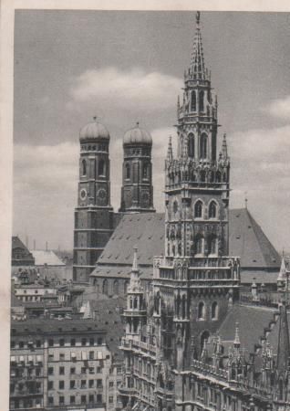 München - Rathaus und Frauentürme - ca. 1955 München - Rathaus und Frauentürme - ca. 1955