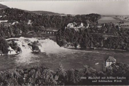Schweiz - Rheinfall - mit Laufen und Wörth - ca. 1960 Schweiz - Rheinfall - mit Laufen und Wörth - ca. 1960