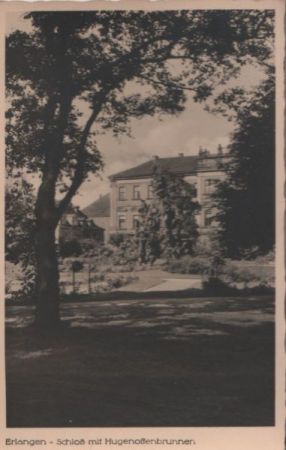 Erlangen - Schloß mit Hugenottenbrunnen - 1937 Erlangen - Schloß mit Hugenottenbrunnen - 1937