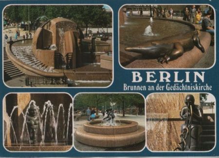 Berlin-Charlottenburg, Gedächtniskirche - Brunnen - 1985 Berlin-Charlottenburg, Gedächtniskirche - Brunnen - 1985