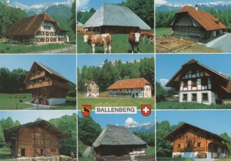 Schweiz - Hofstetten, Freilichtmuseum Ballenberg - u.a. Stöckli von Detligen - ca. 1985 Schweiz - Hofstetten, Freilichtmuseum Ballenberg - u.a. Stöckli von Detligen - ca. 1985