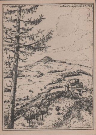 Schwäbisch Gmünd - Rechberg mit Hohenstaufen - ca. 1950 Schwäbisch Gmünd - Rechberg mit Hohenstaufen - ca. 1950