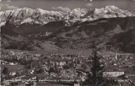 Garmisch-Partenkirchen - gegen Wettersteinwand - 1959 Garmisch-Partenkirchen - gegen Wettersteinwand - 1959