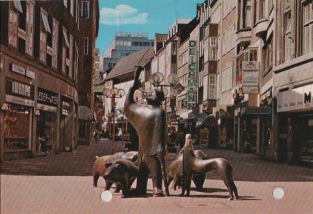 Bremen - Sögestraße mit Sögegruppe - 1982 Bremen - Sögestraße mit Sögegruppe - 1982