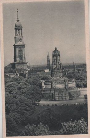 Hamburg - Bismarck-Denkmal - ca. 1950 Hamburg - Bismarck-Denkmal - ca. 1950