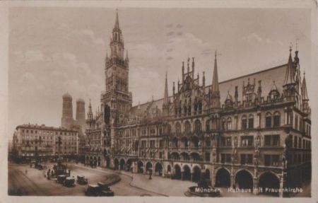 München - Rathaus mit Frauenkirche - 1928 München - Rathaus mit Frauenkirche - 1928