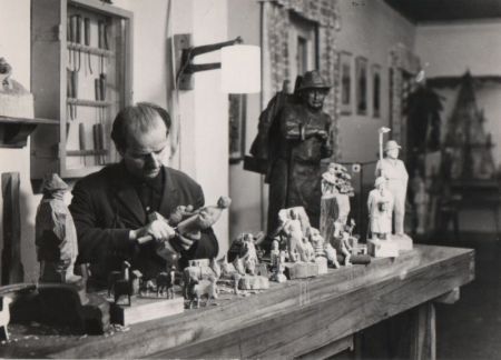 Annaberg-Buchholz, Frohnau - Hammer, Schnitzstube - 1951 Annaberg-Buchholz, Frohnau - Hammer, Schnitzstube - 1951