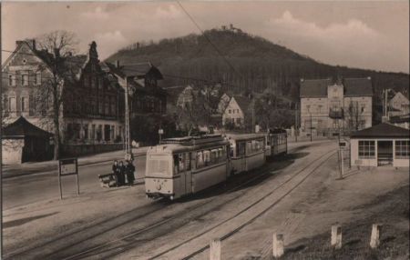 Görlitz - Klein-Biesnitz mit Landeskrone - 1958 Görlitz - Klein-Biesnitz mit Landeskrone - 1958