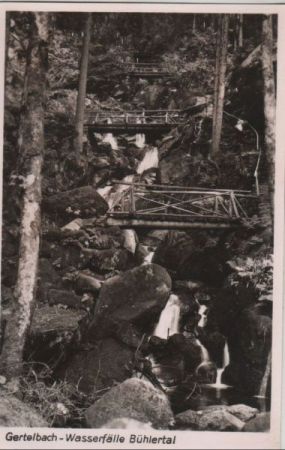 Bühlertal - Gertelbach-Wasserfälle - 1954 Bühlertal - Gertelbach-Wasserfälle - 1954