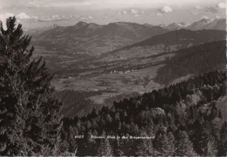 Österreich - Pfänder - Blick in den Bregenzerwald - ca. 1960 Österreich - Pfänder - Blick in den Bregenzerwald - ca. 1960