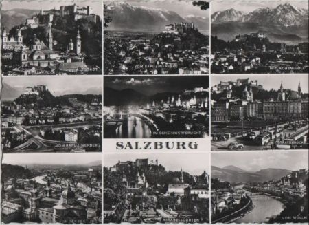 Österreich - Salzburg - u.a. Blick von der Festung - ca. 1960 Österreich - Salzburg - u.a. Blick von der Festung - ca. 1960