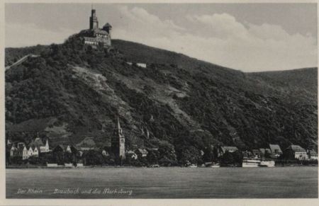 Braubach - und Marksburg - ca. 1955 Braubach - und Marksburg - ca. 1955