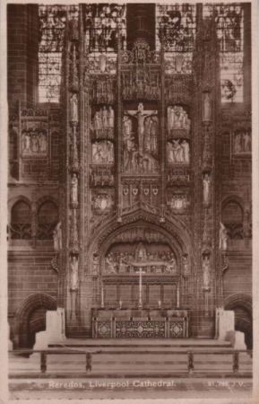 Großbritannien - Liverpool - Kathedrale, Reredos - 1930 Großbritannien - Liverpool - Kathedrale, Reredos - 1930