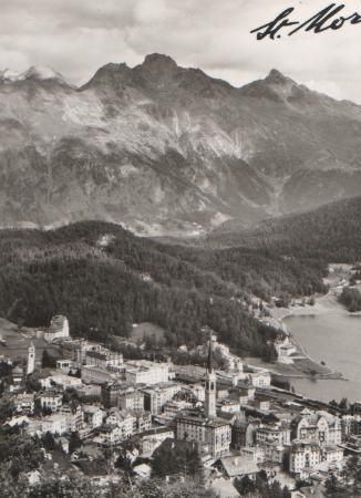 Schweiz - St. Moritz mit Languardkette - ca. 1965 Schweiz - St. Moritz mit Languardkette - ca. 1965