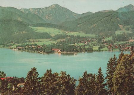 Tegernsee - Blick auf Bad Wiessee und Kampen - ca. 1965 Tegernsee - Blick auf Bad Wiessee und Kampen - ca. 1965