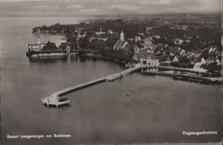 Langenargen - Flugzeugaufnahme - ca. 1955 Langenargen - Flugzeugaufnahme - ca. 1955