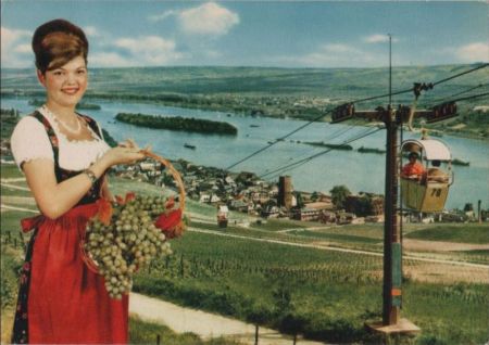 Rüdesheim - Seilbahn - ca. 1970 Rüdesheim - Seilbahn - ca. 1970