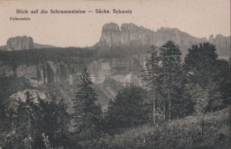 Sächsische Schweiz - Blick auf die Schrammsteine - ca. 1935 Sächsische Schweiz - Blick auf die Schrammsteine - ca. 1935