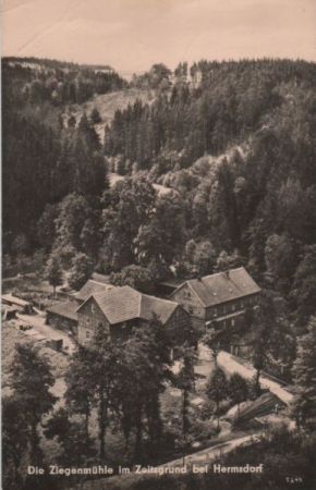 Hermsdorf / Osterzgebirge - Ziegenmühle im Zeitzgrund - 1962 Hermsdorf / Osterzgebirge - Ziegenmühle im Zeitzgrund - 1962
