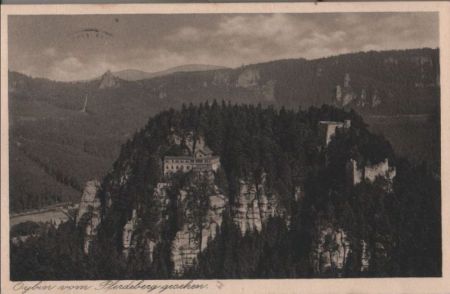 Kurort Oybin - vom Pferdeberg gesehen - 1935 Kurort Oybin - vom Pferdeberg gesehen - 1935