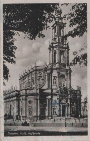 Dresden - Kath. Hofkirche - 1946 Dresden - Kath. Hofkirche - 1946