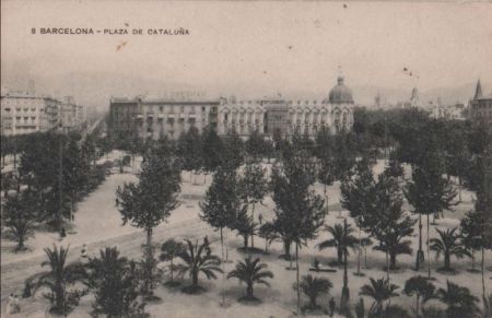 Spanien - Barcelona - Plaza de Cataluna - ca. 1935 Spanien - Barcelona - Plaza de Cataluna - ca. 1935