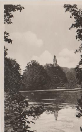 Sondershausen - Parkteich mit Schloß - 1954 Sondershausen - Parkteich mit Schloß - 1954