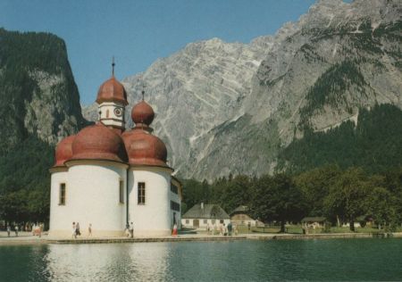Schönau - St. Bartholomä - mit Watzmann-Ostwand - ca. 1985 Schönau - St. Bartholomä - mit Watzmann-Ostwand - ca. 1985