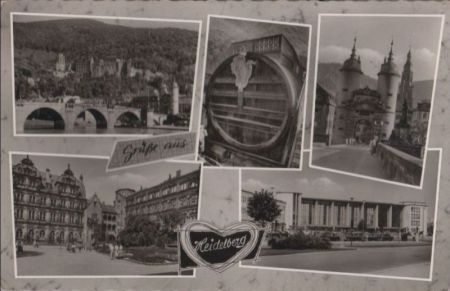 Heidelberg - u.a. Großes Faß - ca. 1960 Heidelberg - u.a. Großes Faß - ca. 1960