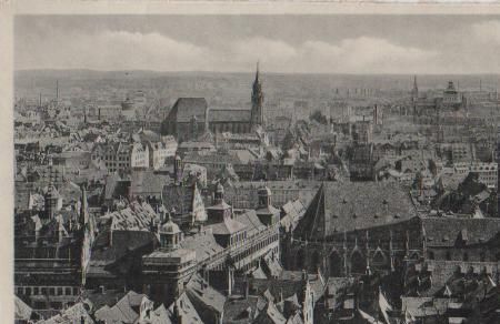 Nürnberg - Blick von Burgfreiung - ca. 1955 Nürnberg - Blick von Burgfreiung - ca. 1955