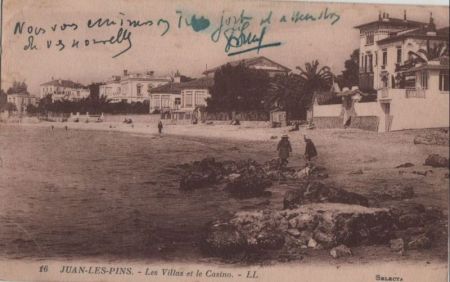 Frankreich - Juan-les-Pins - Les Villas et le Casino - 1923 Frankreich - Juan-les-Pins - Les Villas et le Casino - 1923