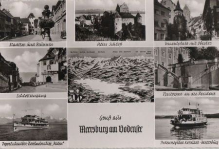 Meersburg - u.a. Stadttor und Brunnen - ca. 1955 Meersburg - u.a. Stadttor und Brunnen - ca. 1955