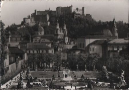 Österreich - Salzburg - Mirabellgarten, Dom und Festung - 1958 Österreich - Salzburg - Mirabellgarten, Dom und Festung - 1958