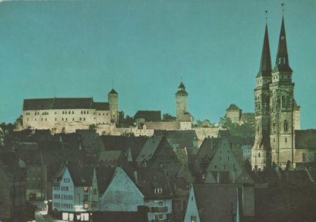 Nürnberg - Burg und Sebalduskirche - ca. 1970 Nürnberg - Burg und Sebalduskirche - ca. 1970